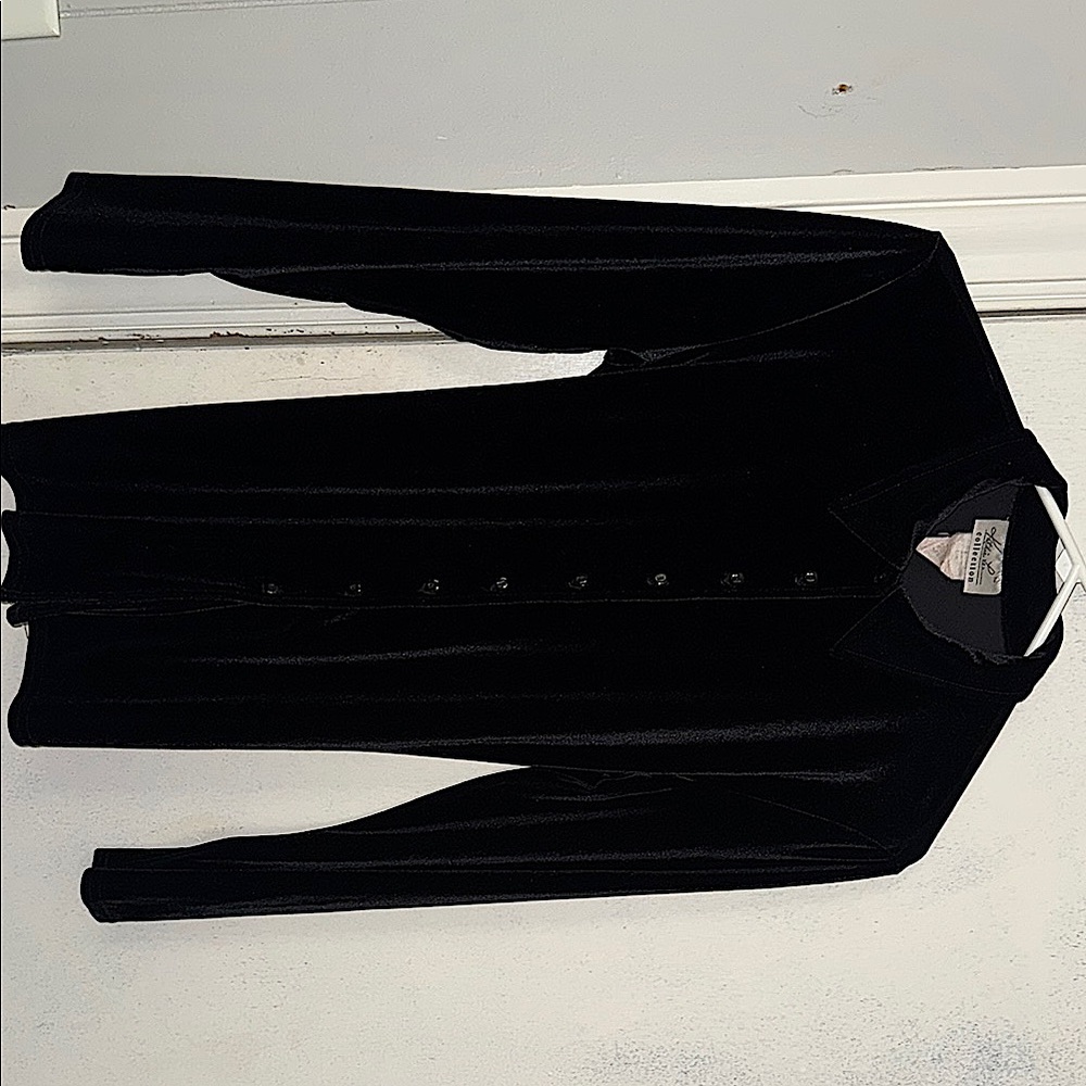 Kathie Lee Collection Black Velvet Top